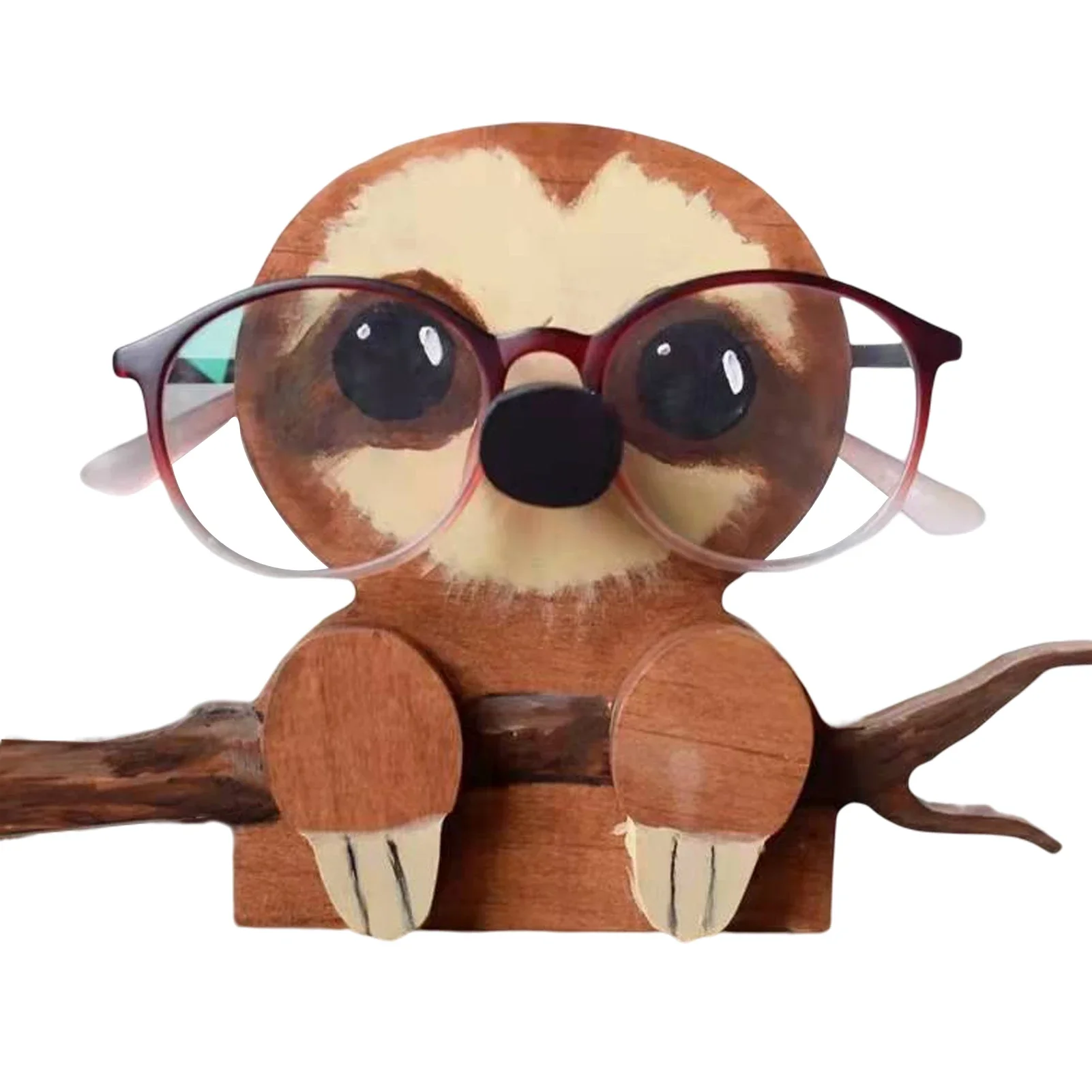 Cute Farm Animal Glasses Frame Creative Pet Shape Wood Carving Eyeglasses Stand Holder for Bedroom Office Desk Accessories 6