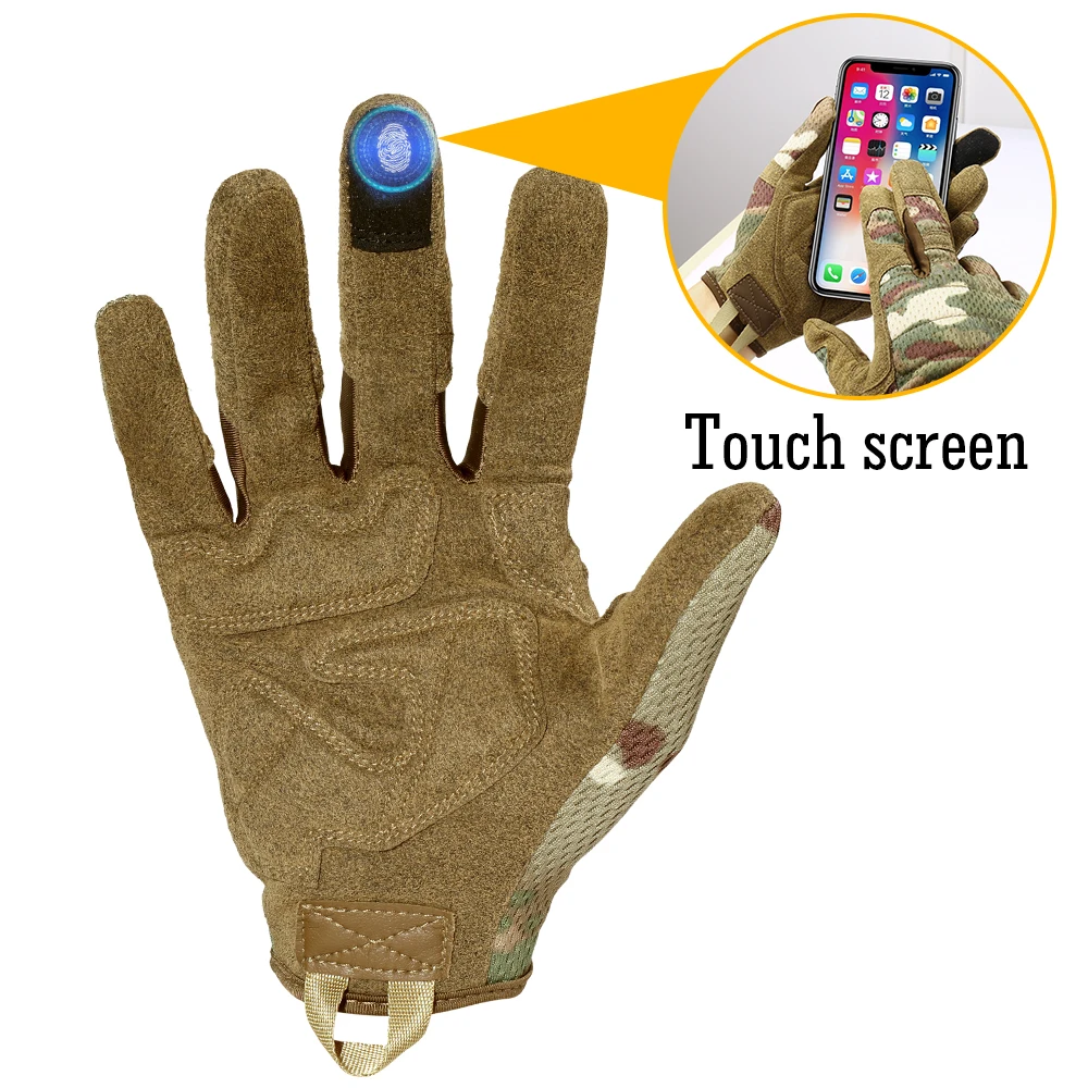 Army Military Tactical Gloves Touch Screen Outdoor Sport Fitness Training Shooting Full Finger Gloves Tactical Equipment Men