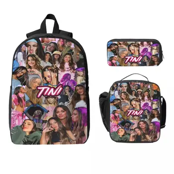 Singer TINI STOESSEL Futtura Album Kids Backpack Lunch Box Pencil Boxes for Boys Girls Backpacks School bag Bookbag Set 1