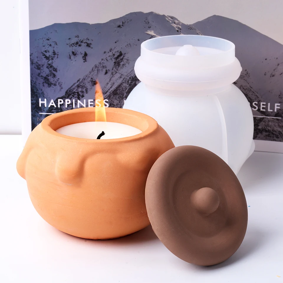 2 Pezzi Stapi in Silicone per Candele, 7x6,3c, 3D Stapo Silicone