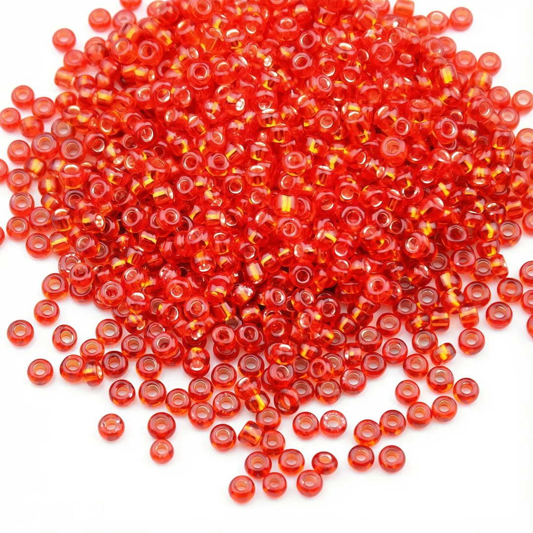 High-Quality Silver Core Glass Rice Beads for Handmade DIY Projects