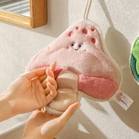 Coral Fleece Hand Towel Cute Cartoon Plush Lanyard Multi-functional Absorbent Towels Wipe Handkerchief Rag Cleaning Cloth 5