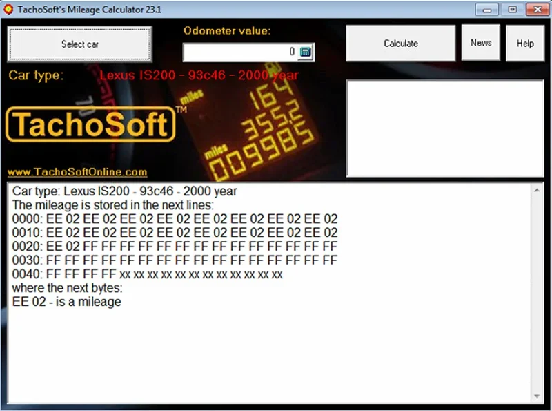 TachoSoft Mileage Calculator 23.1  Counter Calculation Software V23.1 with License Digital Odometer Calculators 3