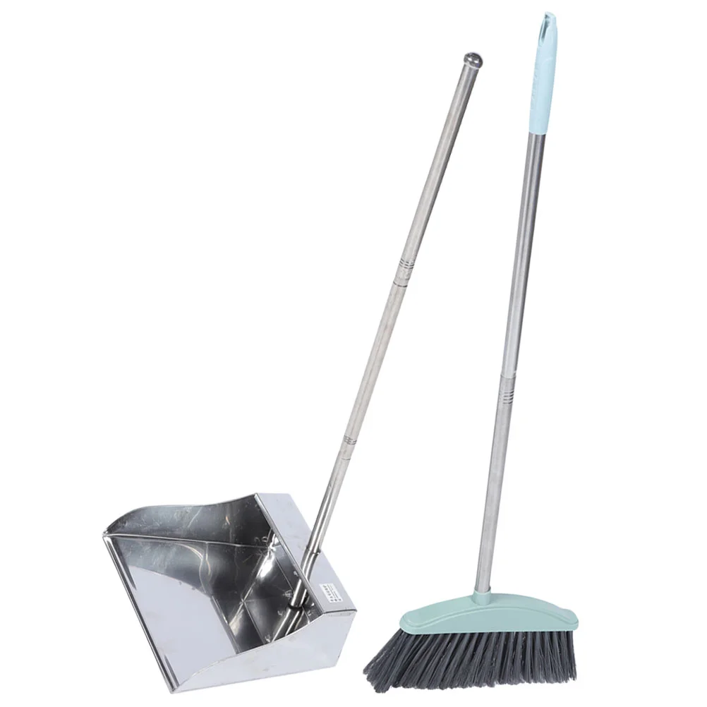 

Garbage Scoop Broom and Dust Pan Dustpan Office Standing Home Abs with Kit