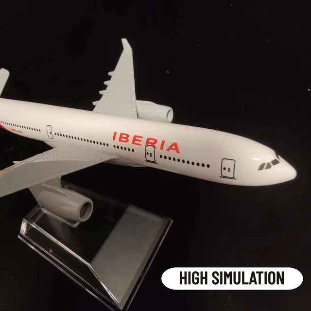 Scale 1:400 Metal Aivation Replica Spain Iberia A330 Airlines Aircraft Diecast Model 15cm Collectible Miniature Toys 3