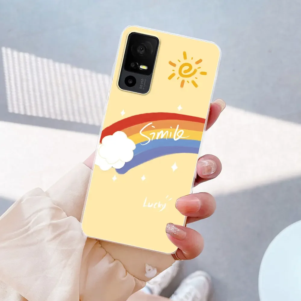 Sleek Silicone Soft TPU Clear Bumper Back Cover - 6.75 Inch Premium Protection Coque Shell