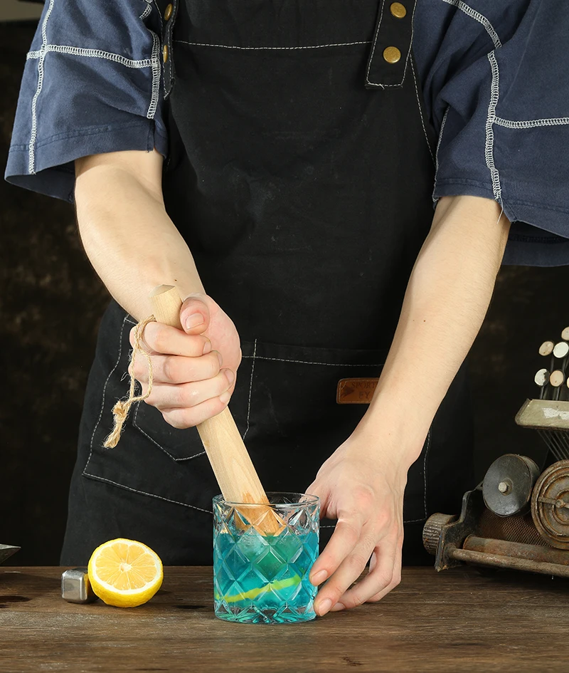 Wood Cocktail Muddler 24cm (10.6 Inch) Hardwood Mojito Drink Muddler Home Bar Tool Bar Tools