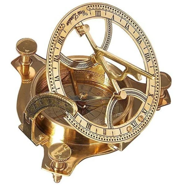 Sundial Compass in Gift Box Antique Replica Watch Navigation