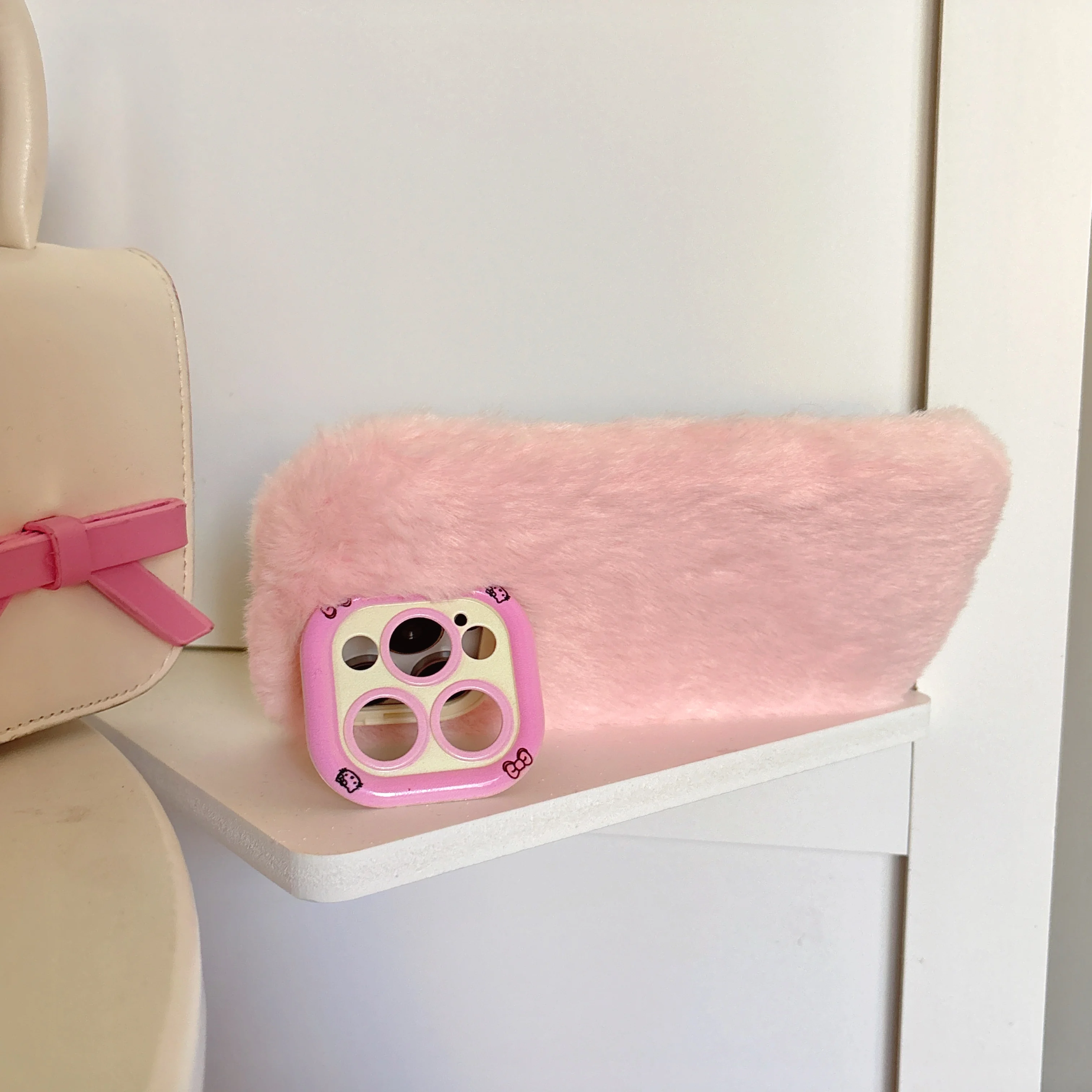 Mode Leopard Flauschigen Pelz Fall Für iPhone 17 Pro Max 16 Plus 15 14 13 12 11 Ständer Kamera objektiv Schutz Rahmen Funda 17 Air – Detail 15