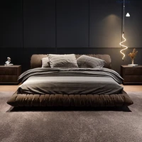 Chambre principale lit minimaliste européen noir tables de chevet lit filles salon Muebles Para dortoir maison accessoires 3