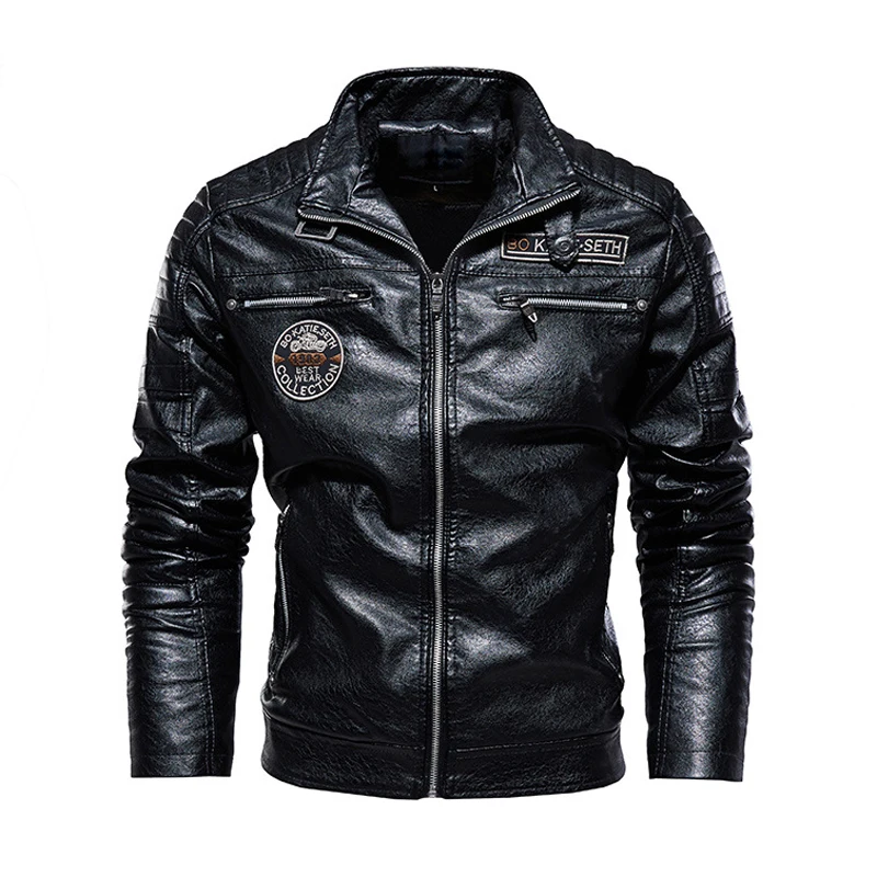 Maxulla Winter Men\'s PU Jackets Fashion Mens Hip Hop Motorcycle Leather Coats Casual Slim Business Leather Coat Mens Clothing