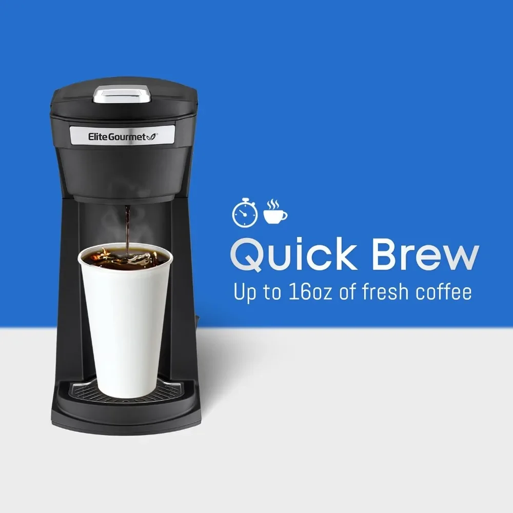 Personal Single-Serve Compact Capsule Coffee Maker Brewer, Compatible with K-Cups and Grounds Coffe Machine