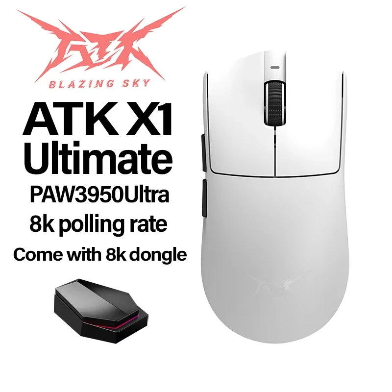 マウス・トラックボール ATK X1 ultimate 8k Atk X1 Ultimate Dual-Mode Wireless Mouse 8k Paw3950ultra No