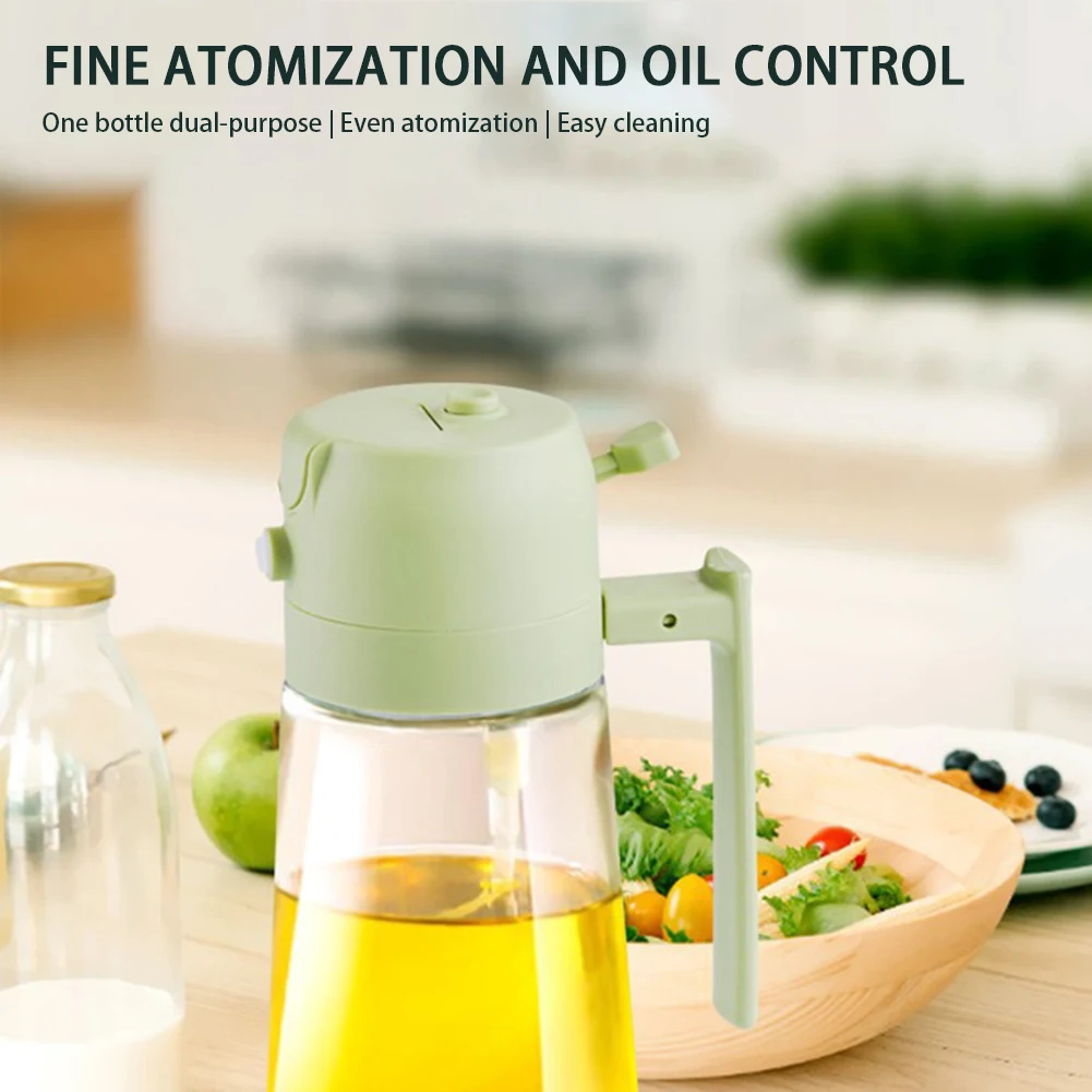 Kitchen Oil Sprayers Bottle With Pour Spout Reusable Condiment Sauces Dispenser For Baking