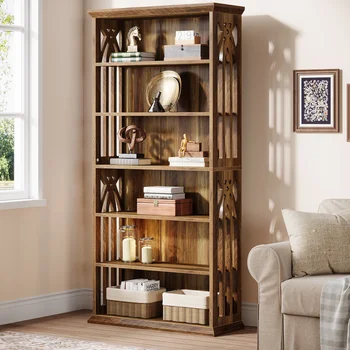 Tall Wood Bookshelf 1