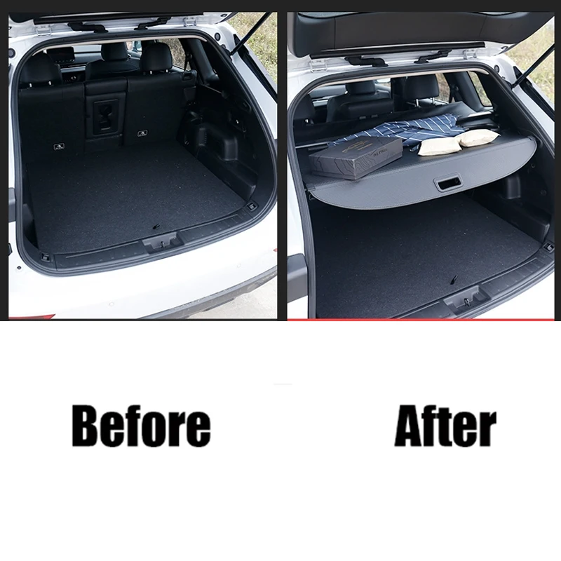 For Mitsubishi Outlander to Car Rear Trunk Privacy Curtain Security Shield Cargo Cover Waterproof Interior Accessories