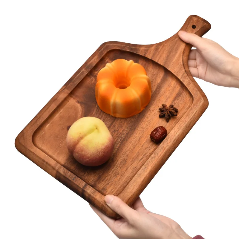 HEMU-Acacia Wood Bread Board, Wood Chopping Board, Western Style, Pizza, Sushi, Cutting Cheese, Steak Tray, Wooden Fruit