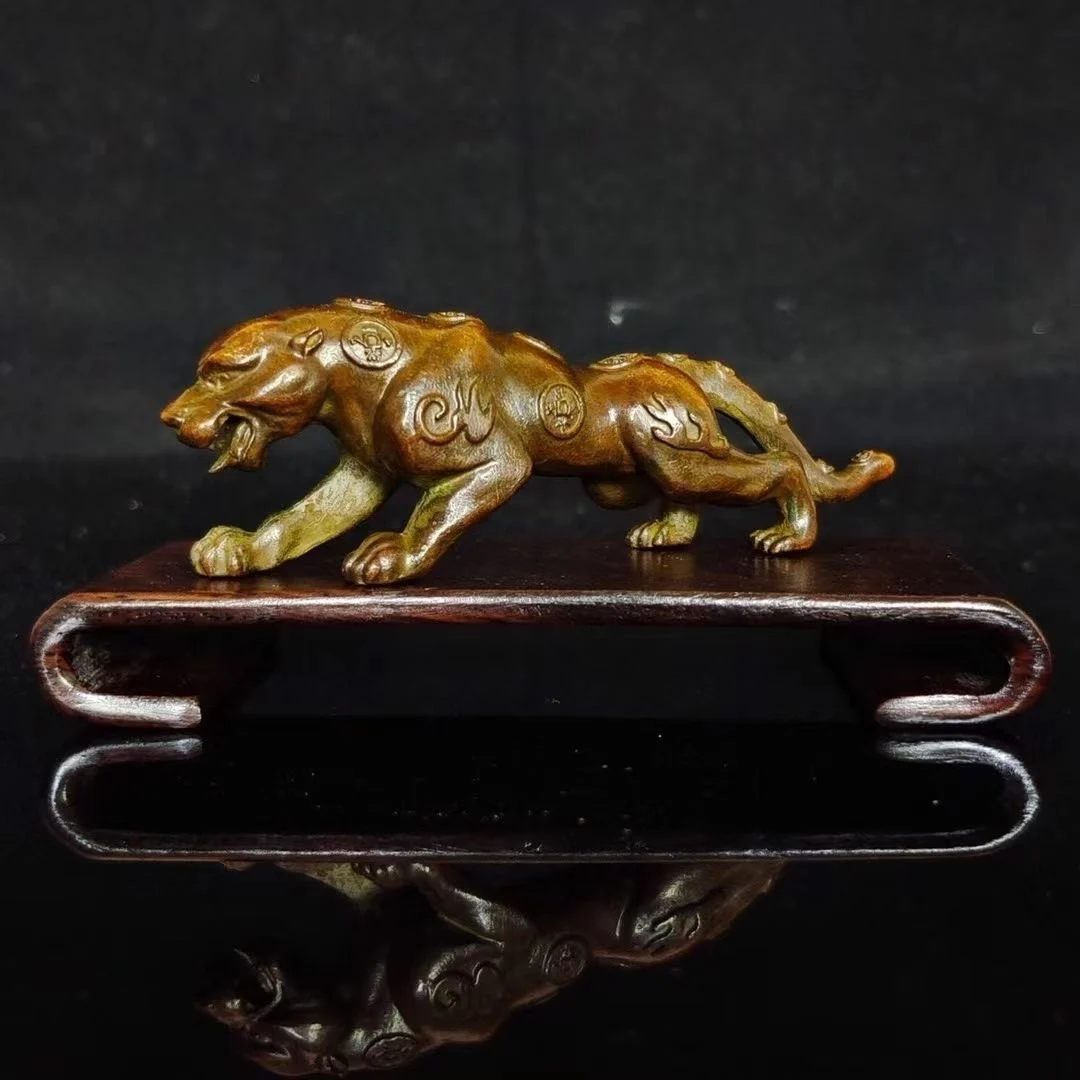 Copper solid vintage money leopard tea pet knick-knacks without base Xinjiang Tibet special chain