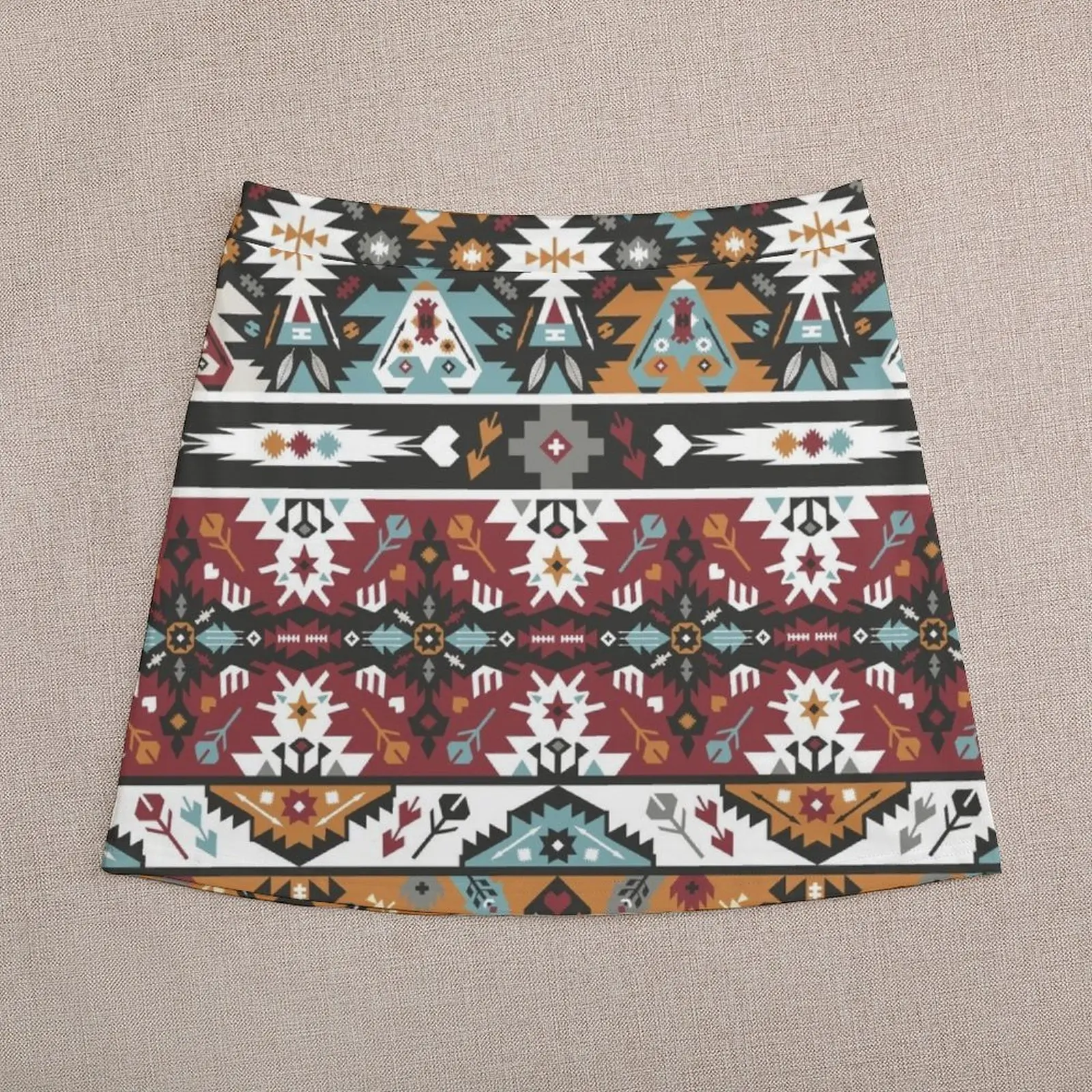 Fancy abstract geometric pattern in tribal style Mini Skirt summer dress women 2023 short skirt for women skirt women