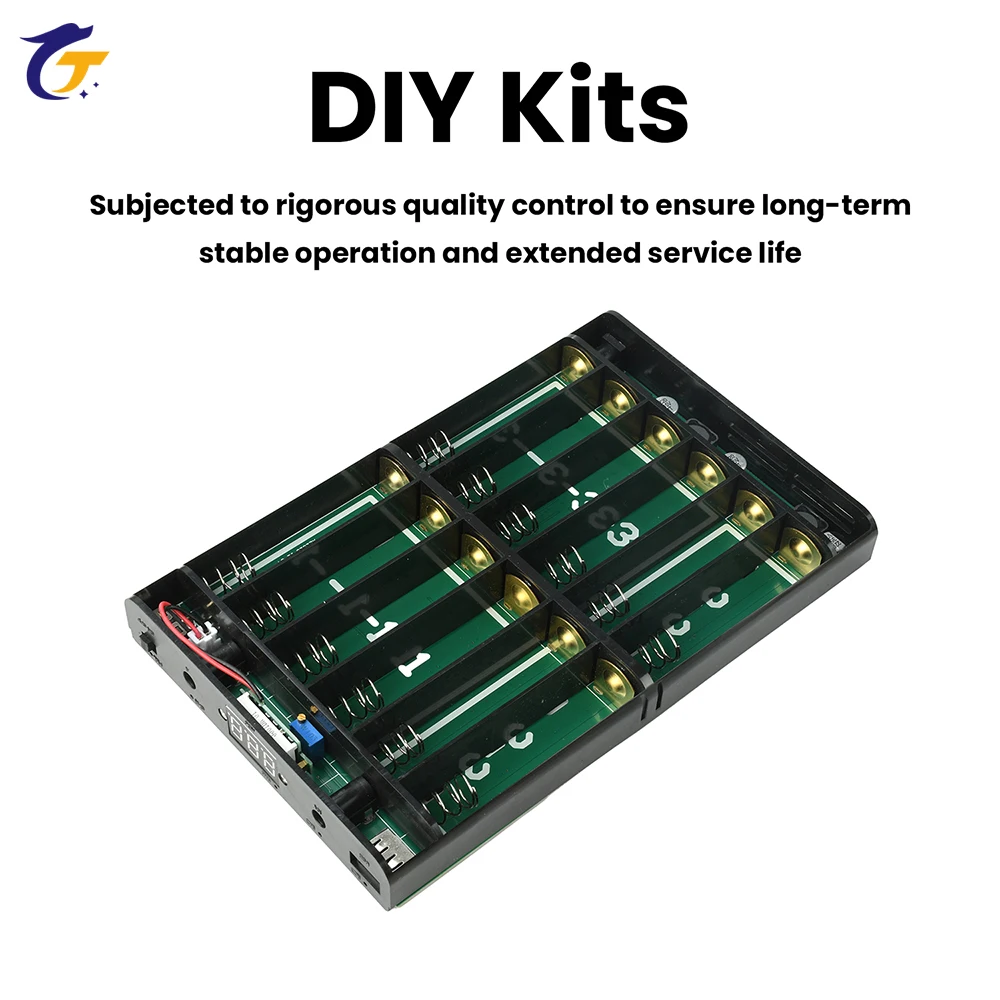 DIY DC UPS 키트 12셀 18650 무납땜 전원 박스 18650 배터리 케이스 (라우터 UPS 전원 박스용) 5V 9V 12V (배터리 미포함)