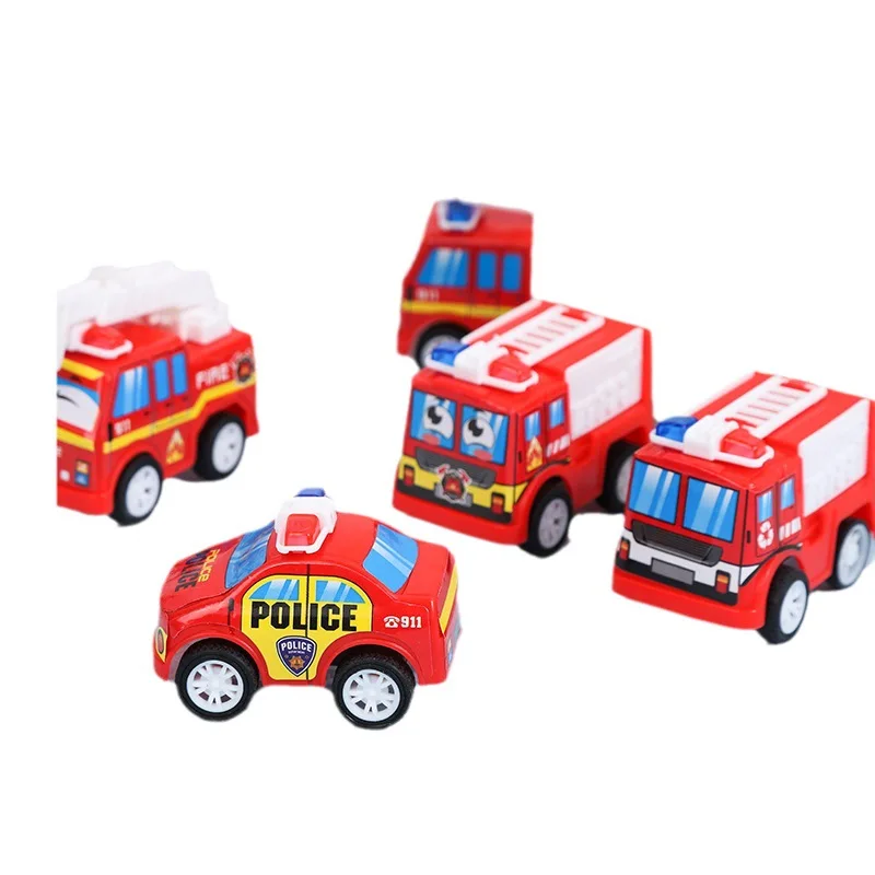 12pcs Fire Truck Police Vehicle Pull Back Car Toys for Kids Birthday Party Favors Goodie Pinata Fillers Boy Girl Christmas Gifts
