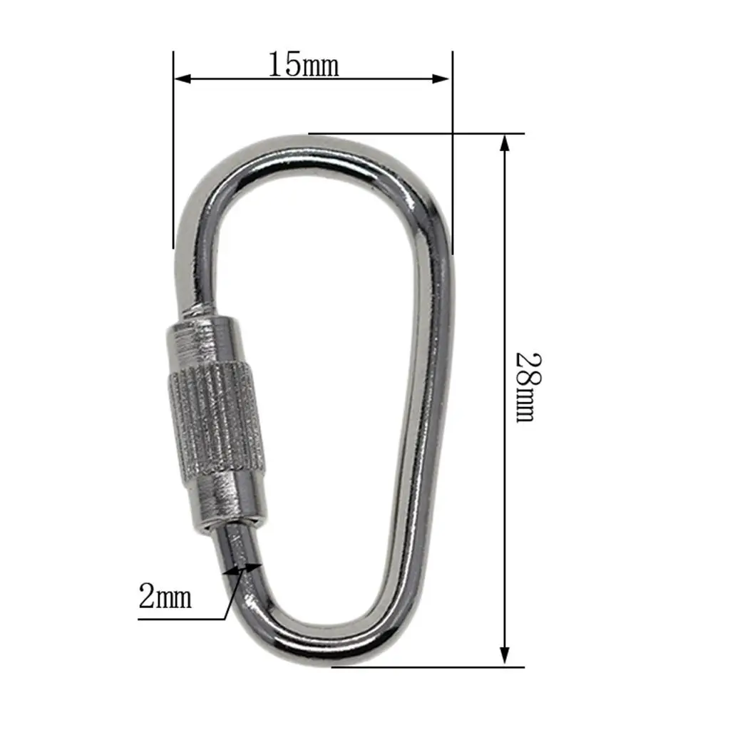 50pcs Keychain Key Brass Screw Locking Carabiner Bag Holder