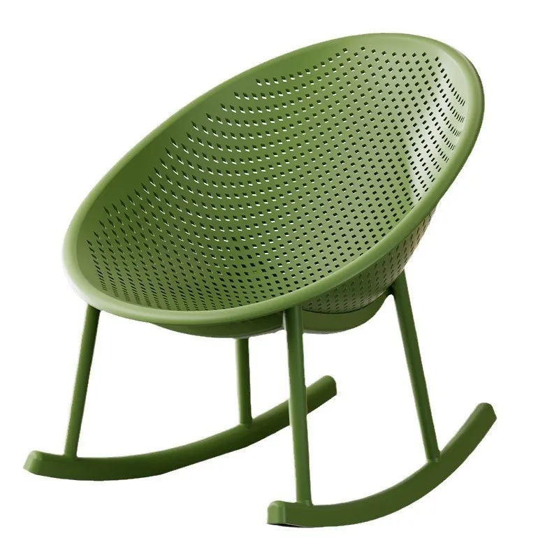 Warming Plastic Rocking Chair Garden Balcony Leisure Lounge Chair Living Room Adult Minimalist Hollowed Out Rocking
