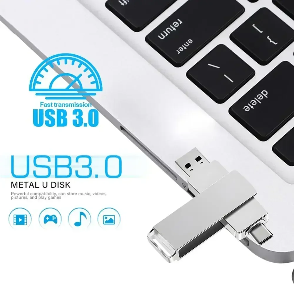 thumbnail image 3 of Memoria USB 3.0 Xiaomi de 16 TB, 8 TB, interfaz tipo C, memoria USB de alta velocidad, capacidad real, disco U, 3 of 5