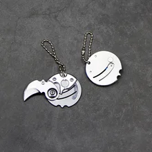 

Mini Creative Coin Folding Knife Key Chain Pendant Lock Pocket Survive Knives Outdoor Safety Defense EDC Tools