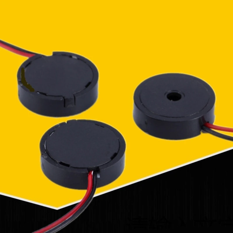 D0AB Piezo Electronic Buzzer Beep Tone Alarm Ringer Continous Sound 30V Buzzer Electromagnetic for DIY Buzzer, Black