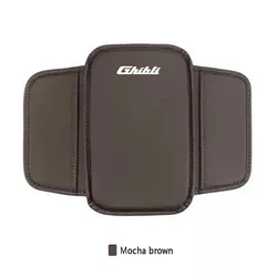 Luxury Car Armrest Cushion with Side Storage Pocket and Comfort Pad Cover (Ghibli brown)