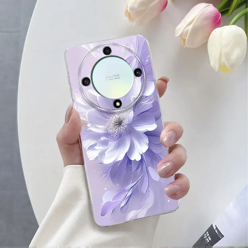Luxury Flower Clear Soft Silicone Protective Phone Case