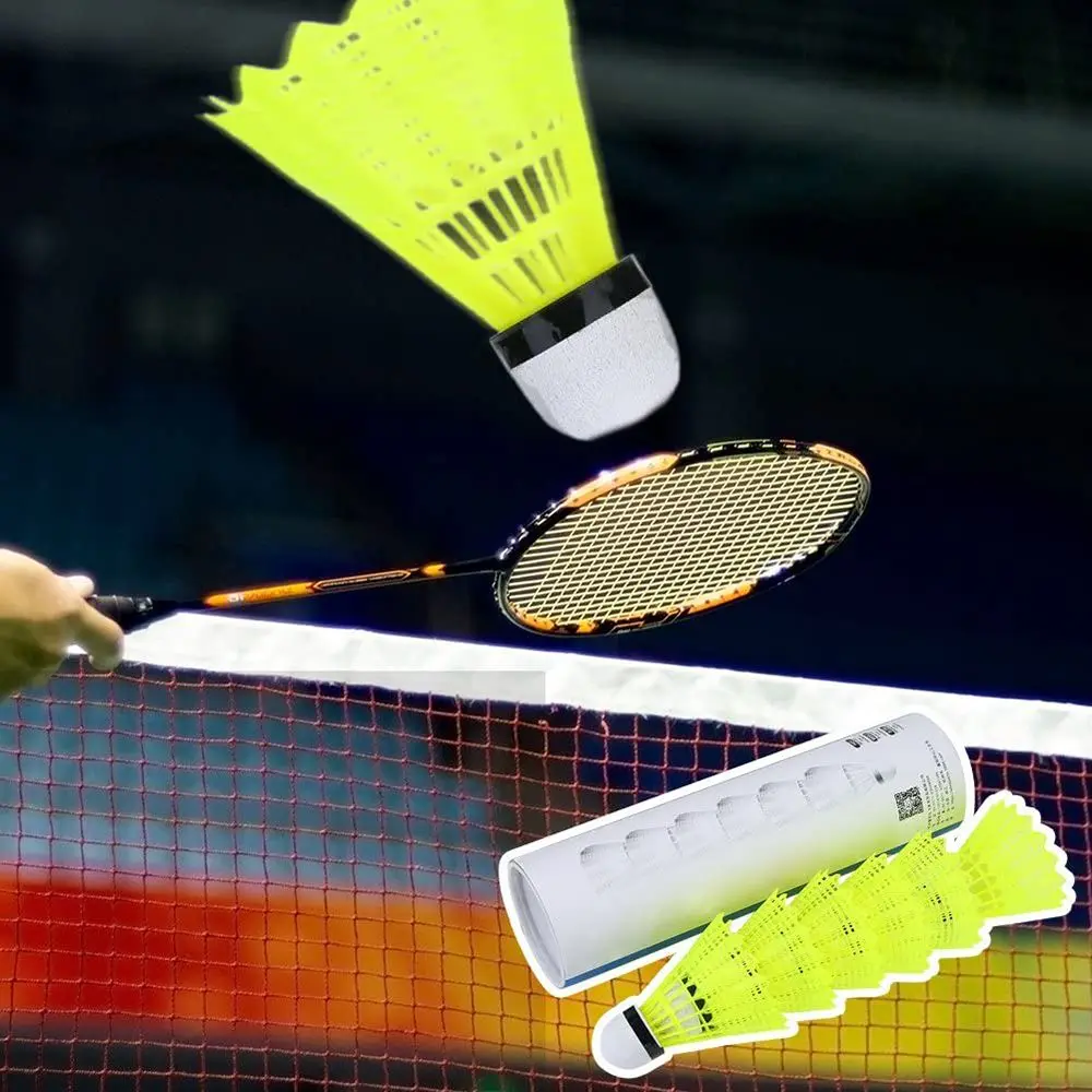 Plastic Durable Nylon Badminton Shuttlecocks with Great Stability Durability Indoor Outdoor Sports Badminton Training Balls