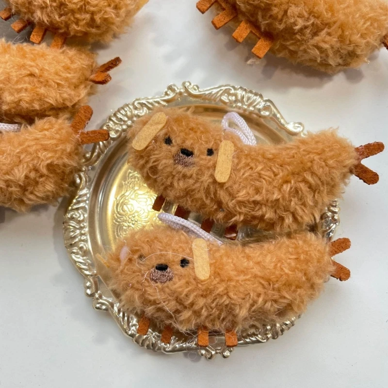 Dog Fried Shrimp Puppy Backpack Pendant Keychain Birthday Gift for Boys Girl