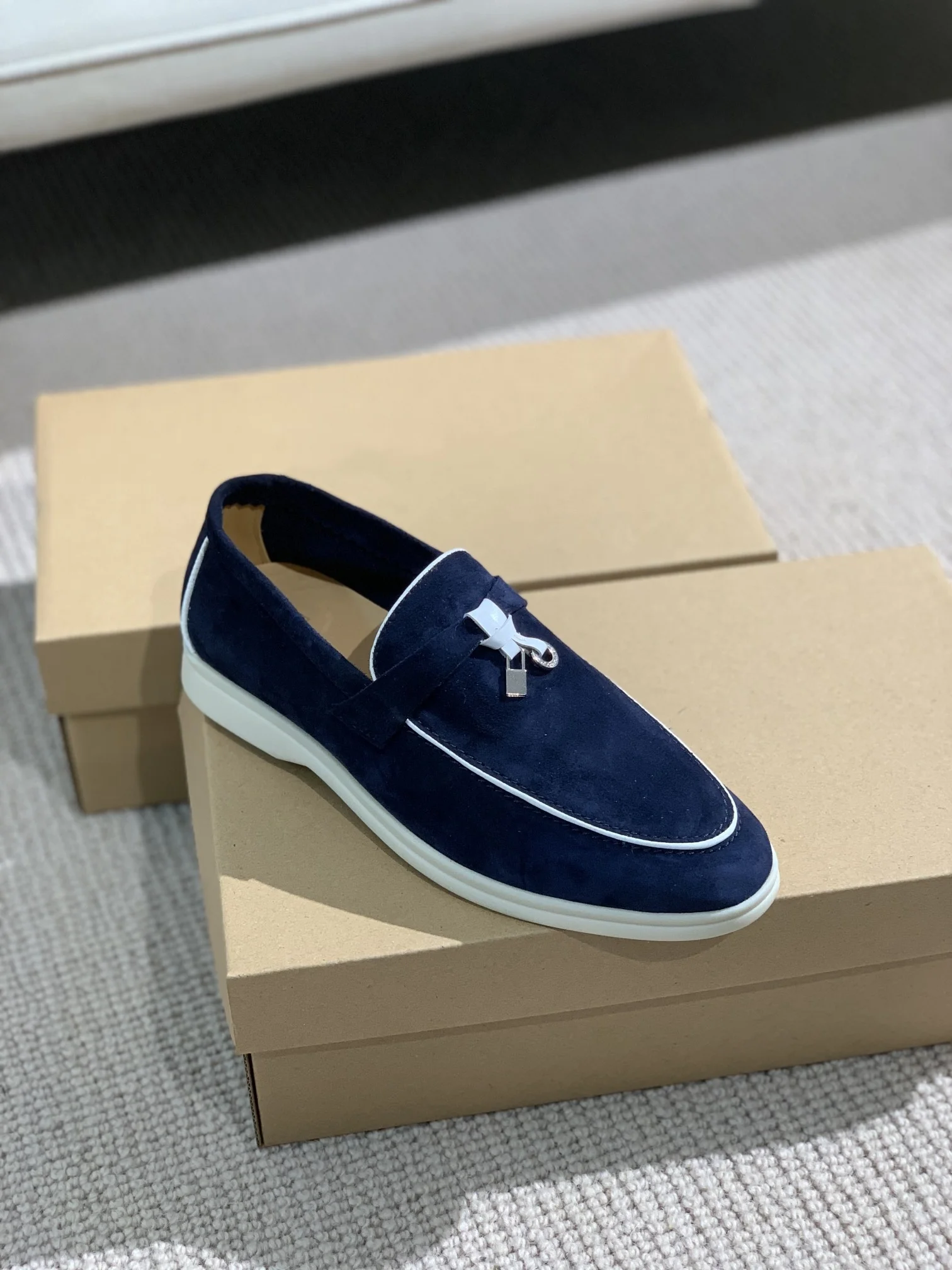 평평한 바닥, 영국 소프트 바닥, 술 단추 싱글 슈즈, 캐주얼 신발, 슈퍼 소프트 Lefu 신발, 2024 신상