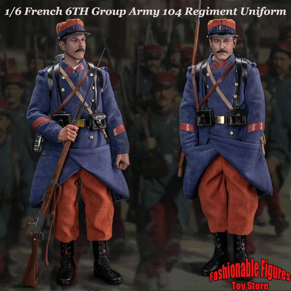 

QOTOYS QOM-1028 1/6 French 6TH Group Army 104 Regiment Combat Uniform Set Fit 12Inch Men Soldier Action Figure Model Toys