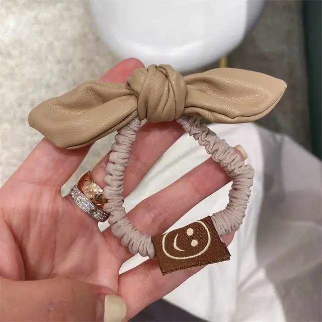 New Women Long Leather Ponytail Hold Hair Tie ободок для волос Headband Hair bands For Girls Hair Accessories gumki do wlosow T 1