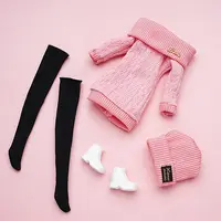 1 ensemble 1/6 poupée vêtements décontractés chaussures chapeaux vêtements d'hiver pulls pantalons fille poupée portant un ensemble pour 29 ~ 32 cm poupée vêtements accessoires 1