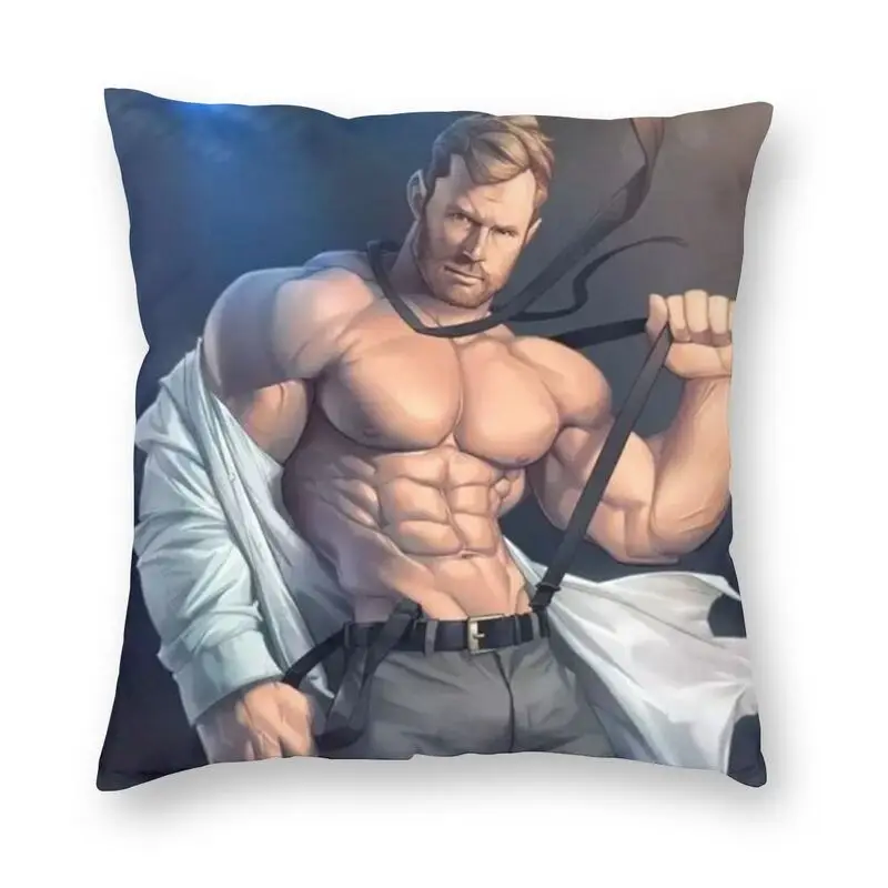 

Hunk мультфильм сексуальный тренажерный зал для геев, искусство мышц, брошь Подушка, украшение под заказ, Мужская наволочка 45x45, наволочка. Гостиная