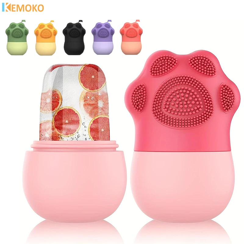 Facial Ice Cube Mold Freezing Beauty Swelling Face Massager Moisturizing Washable Oven Silicone Icing Mould Skin Care Beauty