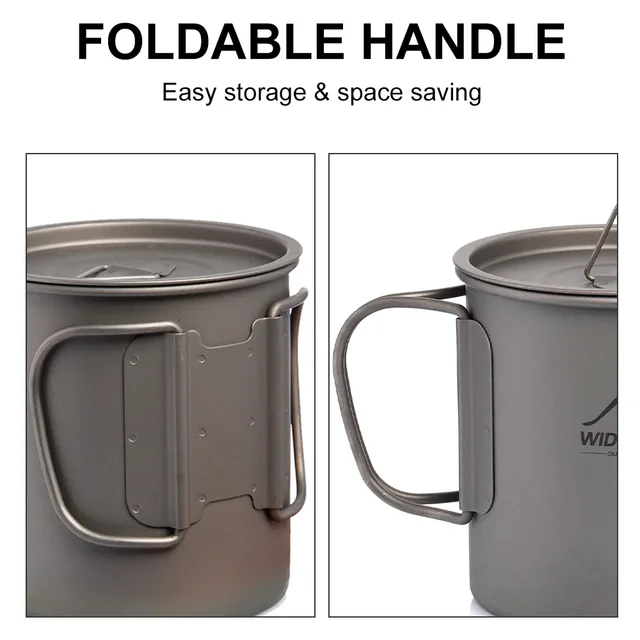 Widesea Titanium Camping Mug – Lightweight Outdoor Travel Cup 2