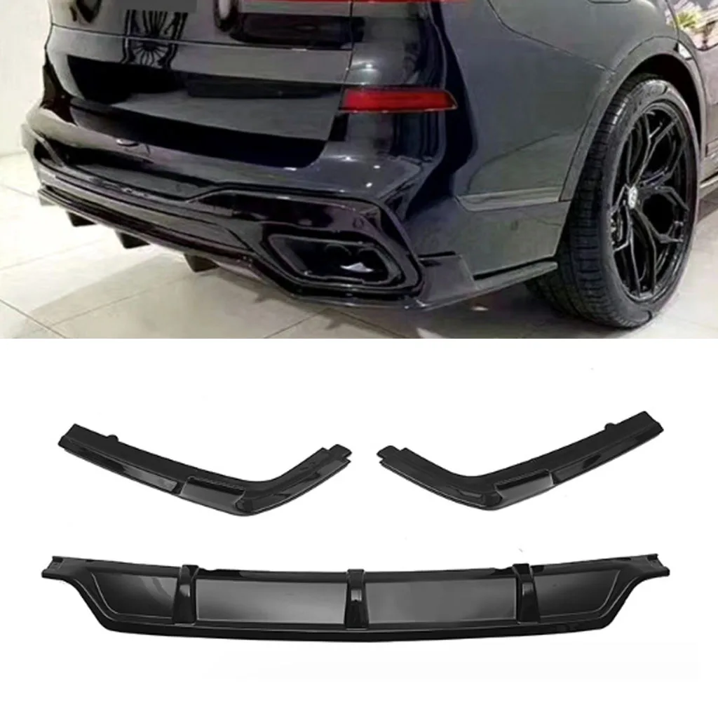

Rear Bumper Diffuser Lip Boot Car Square Exhaust Spoiler Lower Splitter Body Kit For BMW G07 X7 M Sport 2019 2020 2021 2022 2023