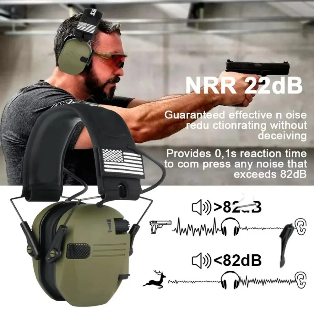 Electronic Earmuffs Tactical Headset Noise Cancelling Headphones Wireless Headphones