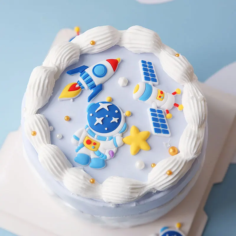 装飾的なケーキのデコレーション,宇宙飛行士の宇宙飛行士,男の子の誕生