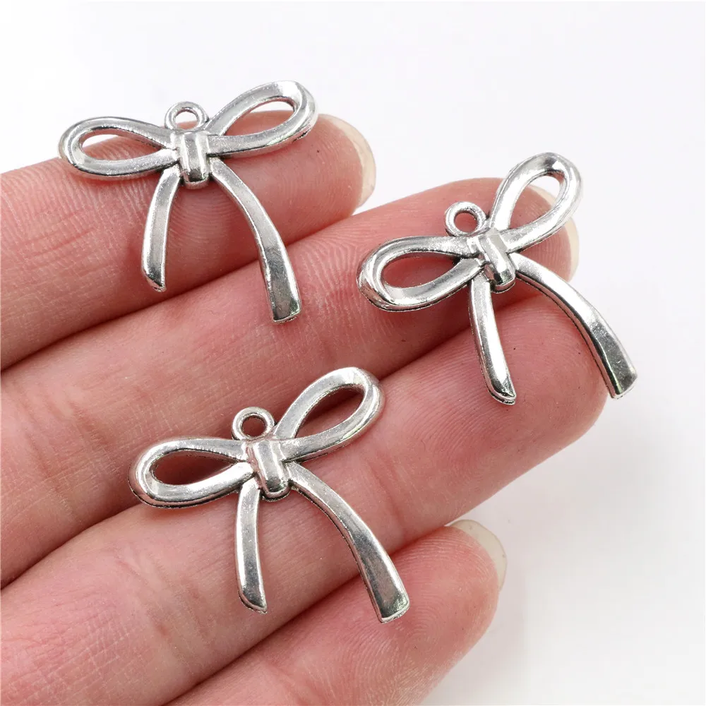 25x24mm 15 stücke Antike Silber Überzogene Fliege Handgemachte Charme Anhänger: DIY für armband necklace-Q2-18
