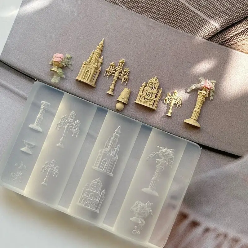 새로운 3D 실리콘 몰드 꽃 리본 나비 네일 템플릿 투명 몰드 DIY 네일 아트 데코 스탬핑 플레이트 매니큐어 도구
