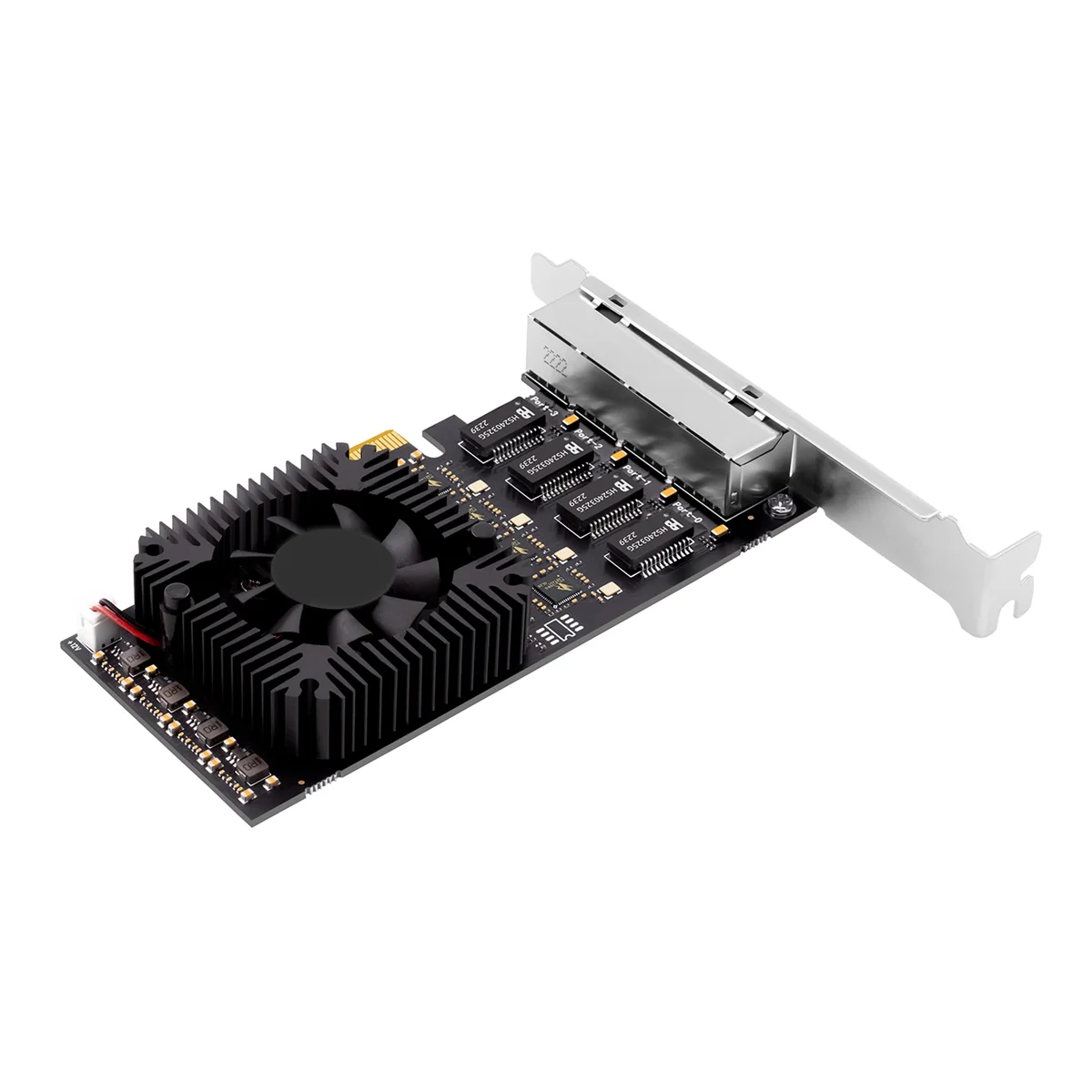 Carte Réseau PCIe X4 4 Ports Gigabit Ethernet PoE, Intel I350AM4, NEUF