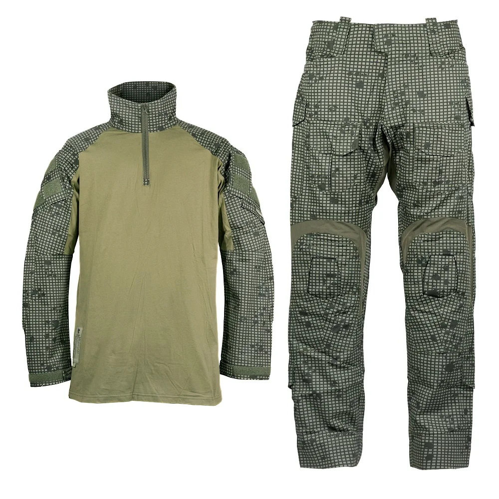 

Men's CS Hunting Camo Training Suit G3 Sand Night Camo Combat Camping Set, Airsoft Tactics, Outdoor Sports