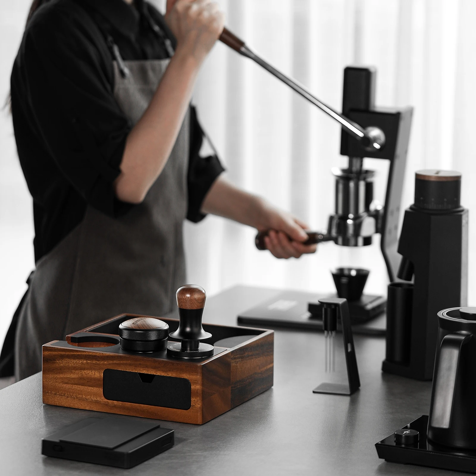 MHW-3BOMBER 51-58mm Drawer Type Espresso Knock Box for Storage