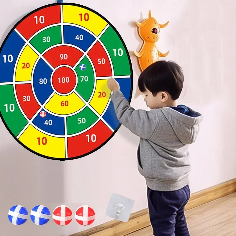 Bersaglio Per Freccette Gigante Per Bambini 66 Cm – Gioco Da Interno/Esterno Con 12 Palline E 6 Freccette, Regalo 4-12 Anni